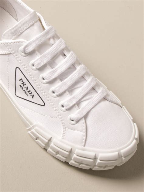 prada logo nylon sneakers|prada canvas sneakers.